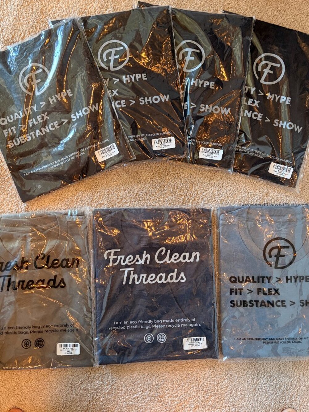 Fresh Clean Threads Crew Neck Shirts Brand New NIP - Size XL (standard length)